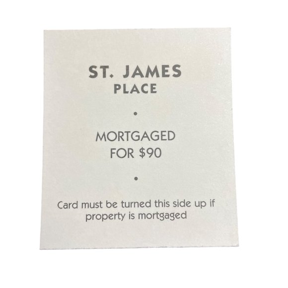 Monopoly Classic St James Place Property Title Deed Card Replacement  Replacemen - Picture 2 of 2